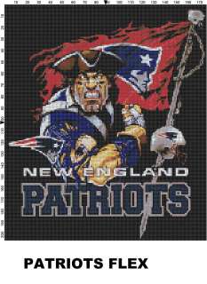 NFL New England Patriots Mascot cross stitch pattern  