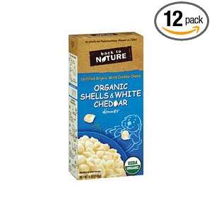 Backtonatu Shell&White Cheddar Cheese Dinner (95% Organic),6 Ounces 
