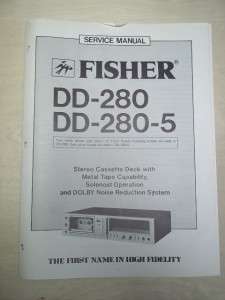 Fisher Service/Repair Manual~DD 280/5 Cassette Deck  
