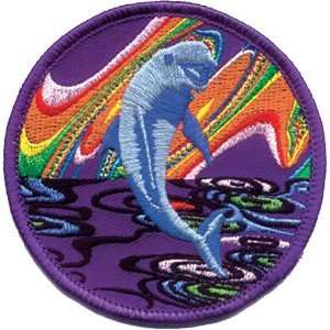  Jumping dolphin porpoise iron on patch applique 