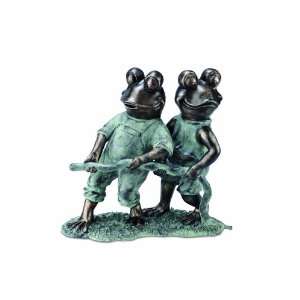  Frogs with Hose Garden Spitter Statue Patio, Lawn 