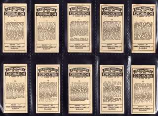 MARS   CEREMONIES OF THE CORONATION   FULL SET OF TRADE CARDS   CIRCA 