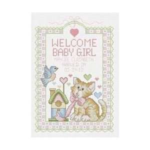  Welcome Baby Girl, Cross Stitch from Janlynn Arts, Crafts 