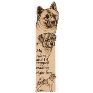  Akita Laser Engraved Dog Bookmark