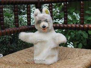 Antique Steiff Loopy Wolf Hand Puppet 0317,00 1959  