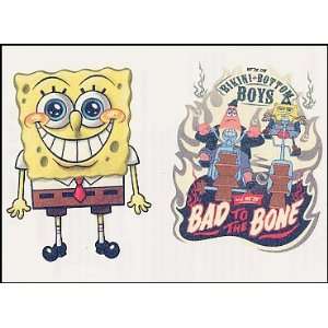  Spongebob Bad To The Bone Temporaray Tattoo Toys & Games