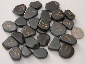 Hematite Rune Stones sets,Chart and Cloth Bag (eb896)  
