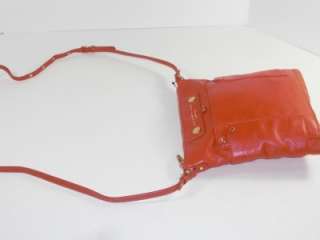Marc Jacobs Red Saffron Leather Sia Preppy Crossbody Handbag Purse 