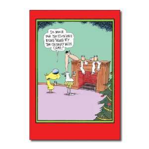 Funny Merry Christmas Card Chimney With Care Humor Greeting Glenn 