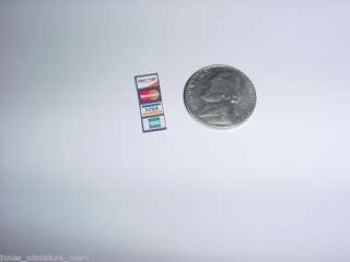 Dollhouse Miniature Tiny Shop Credit Card Sign 2 Sided  
