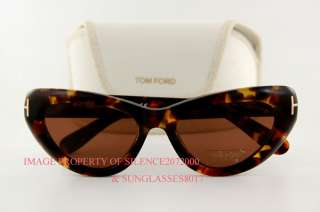 New Tom Ford Sunglasses TF 0123 123 KATRINE 52E HAVANA  