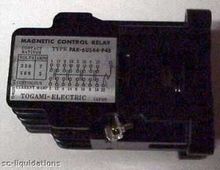 Togami Electric Magnetic Control Relay, PAK 6US44 P4B  