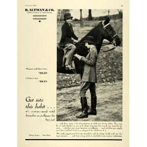  1932 Ad B. Altman Fifth Avenue Horseback Riding Clothes 