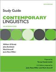Study Guide for Contemporary Linguistics, (0312586302), William O 