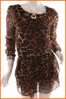 New Fashion Women Lace Mini Dress Lady Sexy Clubwear Leopard print 