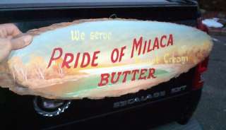 Vintage Farmers Co op Creamery Milaca Minn Butter Advertising Slab Oil 