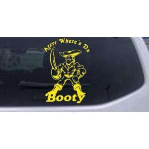 Pirate Wheres Da Booty Funny Car Window Wall Laptop Decal 