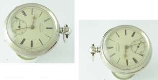 Mint & Rare Silver Fusee RailRoad 15J Preston Pocket Watch 1874  