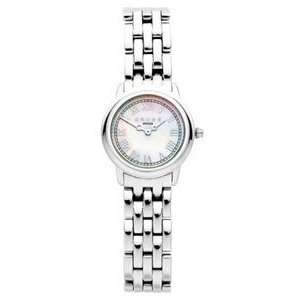   roman numeral hour indicators, silver hour/minute hands, black second