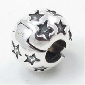B21 Stars Clip .925 Sterling Silver Bead Charm Pandora Chamilia Biagi 