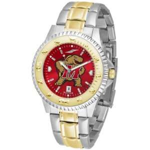  Maryland Terrapins Competitor AnoChrome Two Tone Watch 