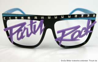 Brandnew Party Rock Glasses lMFaO Studded Flat Top Style ALL COLOURS 