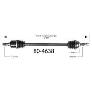  Empi 80 4638 CV Joint Half Shaft Assembly Automotive