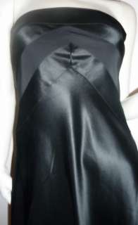 NWT $168 Banana Republic Black Satin Strapless Dress 0P  