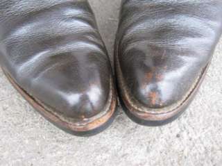 Vintage Mens Texas Water Buffalo Cowboy Boots 12 D 12D 8911 Brown 