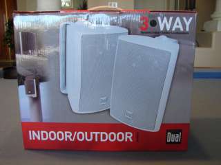 Dual LU 43PW White Indoor/Outdoor Speakers 100 Watt Max 50W RMS 3 Way 