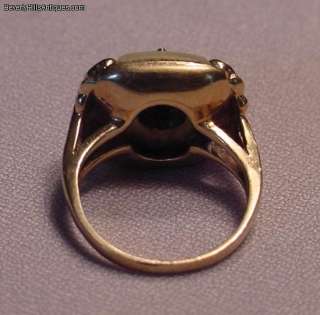 Antique Ladies Masonic Ring 10k Precious Stones  
