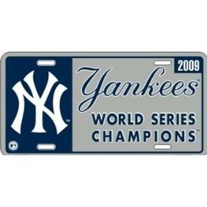 2009 World Series Championship NY Yankees License Plate Sign  