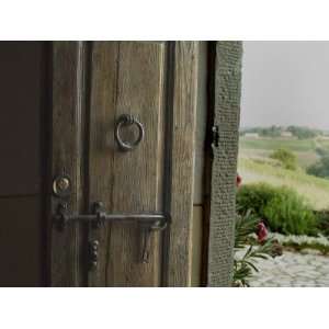  Close View of a Wooden Door on a Villa Opening to Hills of 
