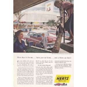  Print Ad 1956 Hertz Dunes at Miami Beach Hertz Books