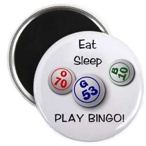 Creative Clam Eat Sleep Play Bingo 2.25 Inch Fridge Magnet 
