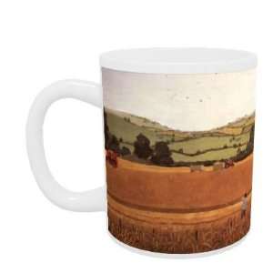  Harvesting in the Cotswolds by Maggie Rowe   Mug 