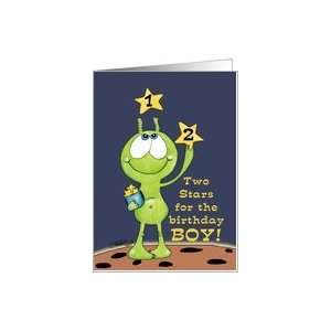  Two Year Old Boy Alien and Stars Card Toys & Games