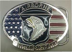Screaming Eagles 101 Airborne Division Belt Buckle  