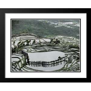 Yann Layma Framed and Double Matted 20x23 Mountain Sculptors Of 