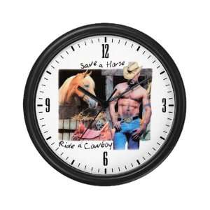  Wall Clock Country Western Cowgirl Save A Horse Ride A 