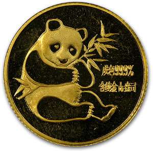 1982 1/10 OZ GOLD COIN PANDA CHINA  