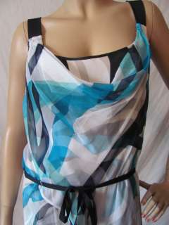 New DKNYC Silk Lined Sleeveless Evening Dress Size 10  