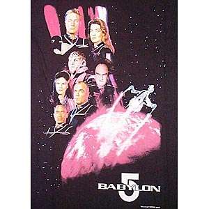 Babylon 5 2nd Season Main Cast and Ship T Shirt, MEDIUM  
