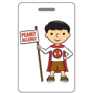 Peanut Allergy Bag Tags Superhero Boy