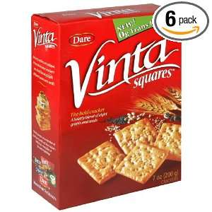 Dare Crackers Vinta Squares, 7 ounces (Pack of6)  Grocery 