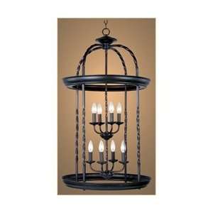  Maxim 7114OI Oil Rubbed Bronze Cage Eight Light Chandelier 