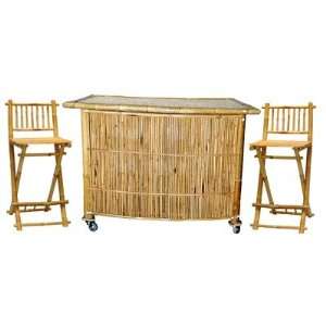  Bamboo54 5454 3 Piece Set with Bamboo Tiki Bar Furniture 
