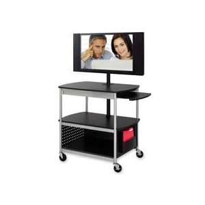   Cart, 3 Shelf, 39 1/2w x 27d x 38 1/4h, Black   SAF8940BL Electronics