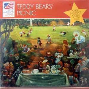  Teddy Bears Picnic Over 550 Piece Jigsaw Puzzle Toys 