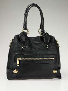 Marc Jacobs Black Leather Mercer Satchel Bag  